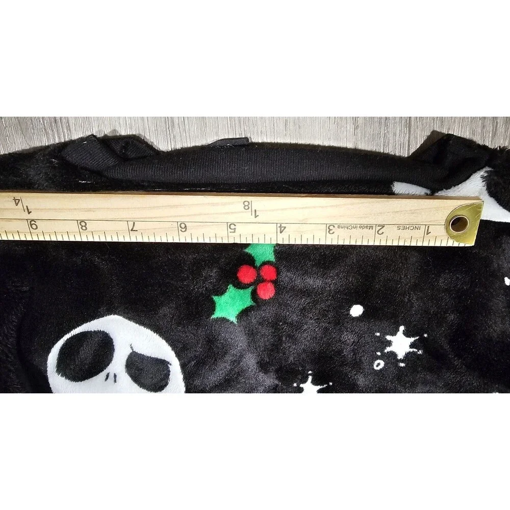 NBC Jack Skellington Plush Fleece Sweater Unisex L/XL - Disney Holiday Crewneck